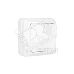 Олимп Выключатель двухклавишный белый наружный О0023 Универсал