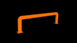 Барьер парковочный БП-76.1500.О металлический (серые, под заказ)