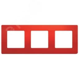 ETIKA Рамка 3 поста красная