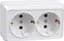 РС22-3-ОКм Розетка 2местн. с з/к 16А откр.уст. ОКТАВА (кремовый) IEK (ERO21-K33-16-DC) (18 шт/упак)