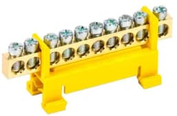 Шина PE «земля» на DIN-изол. «Стойка» ШНИ 6х9-10-С-Ж IEK YNN10-69-10P-K05