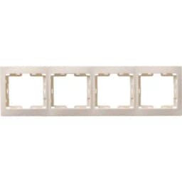 Рамка 4-м КВАРТА РГ-4-ККм горизонт. крем. IEK EMK40-K33-DM