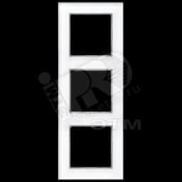 Рамка 3-я для горизонтальной/вертикальной установки Серия- ACreation Материал- стекло Цвет- белый AC583GLWW JUNG