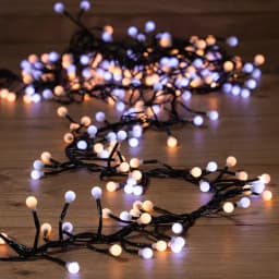 Гирлянда Мишура LED 3 м темнозеленый ПВХ 288 диодов цвет белый теплый белый 303608