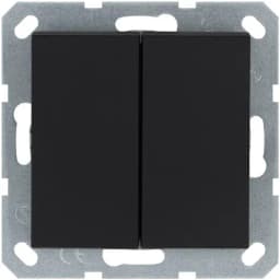 Кнопка 2-кл. 10А IP20 с переключающим контактом механизм черн. матов. soft touch Jasmart G3020PB