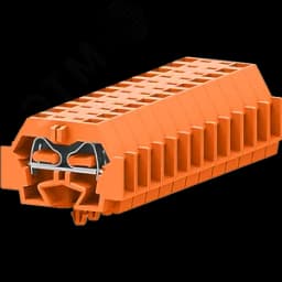 Клемма TB 1-1 с бок. подключ. с защелк. ножками, оранжевая