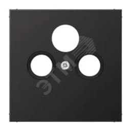 Накладка для телевизионной розетки (SAT-TV-FM) Серия LS990 Материал- металл Цвет- алюминий дарк JUNG