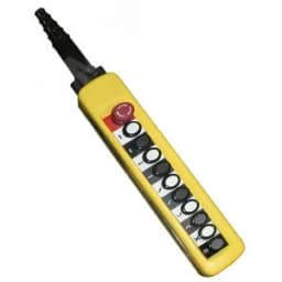 Пост кнопочный ПКТ-100Б У2, IP65, кнопка Блокировка с фиксацией (красная), вверх, вниз, влево, вправо, вперед, назад, по часовой, против часовой, быстрее, медленнее, 10NO