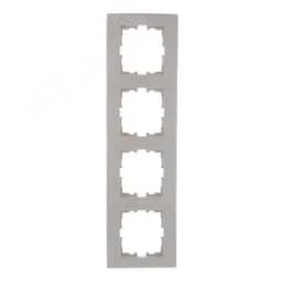 KARINA Рамка 4-ая горизонтальная б/вст крем (10шт/120шт) 707-0300-149 Lezard