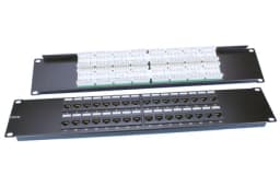 Патч-панель 19", 2U, на 32 порта RJ-45, 5e Hyperline PP3-19-32-8P8C-C5E-110D (Черный)