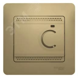 GLOSSA Термостат электронный теплого пола с датчиком в сборе 10A титан