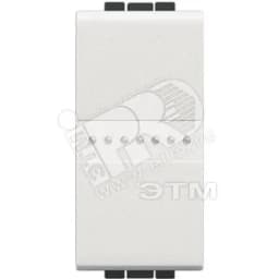 LivingLight Переключатель промежуточный Axial с автоматическими клеммами 1 модуль белый