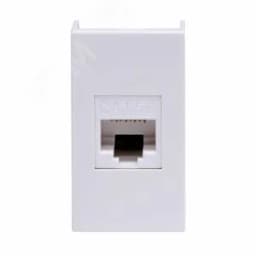VIVA Розетка компьютерная RJ45 1 модуль категория 5е белая DKC