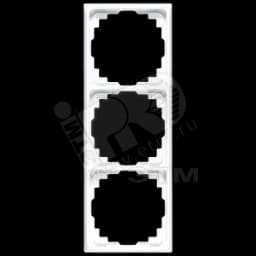 Рамка 3 поста для кабель-канала белая