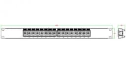 Патч-панель 19" Hyperline PP3-19-16-8P8C-C5E-110D