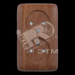 Розетка двойная наружная со шторками с изоляционной пластиной дуб HEGEL