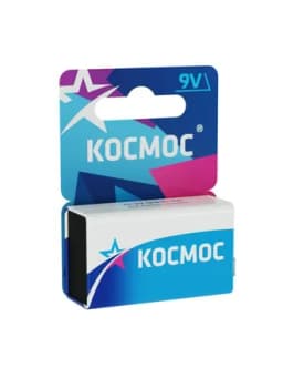 Элемент питания солевой «крона» 6F22 (блист.1шт) КОСМОС KOC6F221BL