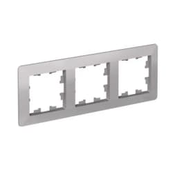 Рамка 3-м AtlasDesign Air алюм./дым. черн. SE ATN220303