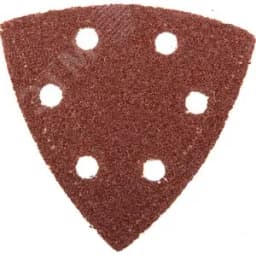 Треугольник шлифовальный "Мастер" универсальный на велкро основе, 6 отверстий, Р40, 93х93х93мм, 5шт ЗУБР