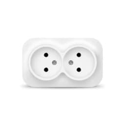 Розетка 2-м ОП 10А IP20 без заземл. бел. IONICH 1417