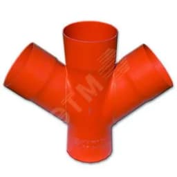 Соединение для четырех двустенных труб D=110 мм четырех5 градусов полипропилен