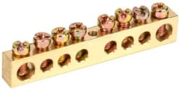 Шина PEN «земля-ноль» 8х12мм 8/1 (8групп/крепеж по центру) IEK YNN20-08-100