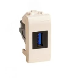 Розетка USB 3.0 Brava слоновая кость 1 модуль