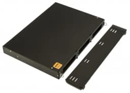 Бокс оптический универсальный 19" выдвижной Hyperline FO-19V-1U-3xSLT-W130H30-24UN-BK