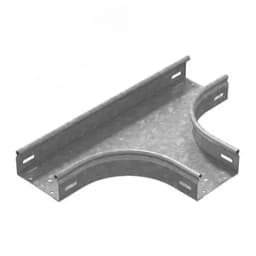 Т-отвод плавный универсальный к лотку 500х80, толщина 1,0 мм, Сендзимир цинк ТТРП-500х80-1,0-R100-СЦ OSTEC