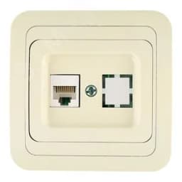Mimoza Розетка компьютерная CAT5e + гнездо бежевая