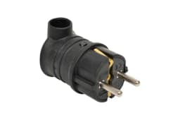 Вилка угловая 16А 2P+PE 230В IP44 каучук черн. PROxima EKF RPS-017-16-230-44-r