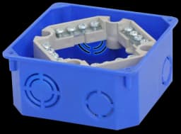 Коробка распаячная, для подштукатурного монтажа, с клеммником и крышкой, 110x110x50 ПожТехКабель 010-022