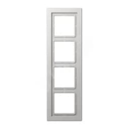 Рамка 4-я для горизонтальной/вертикальной установки  Серия- LS-Design  Материал- дуропласт  Цвет- светло-серый
