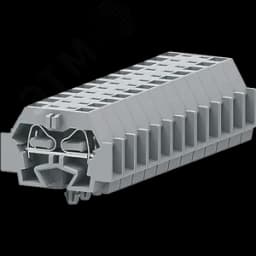 Клемма TB 1-1 с бок. подключ. с защелк. ножками, серая