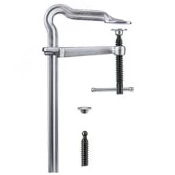 Струбцина OMEGA цельнометаллическая 500/120, усилие 5 кН, с Т-образной рукояткой, фиксированная скоба с запатентованной дугой OMEGA BESSEY