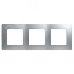 ETIKA Рамка 3 поста алюминий Legrand