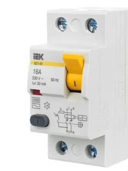 Выключатель дифференциального тока (УЗО) 2п 16А 30мА тип AC ВД1-63 KARAT IEK MDV10-2-016-030