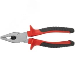Плоскогубцы комбинированные "Оптима", двухцветные обрезиненные ручки, полированная сталь 200 мм