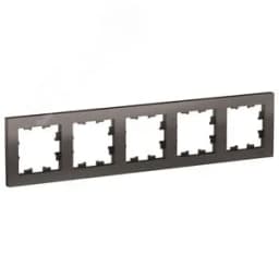 Рамка пятипостовая ATLASDESIGN универсальная мокко