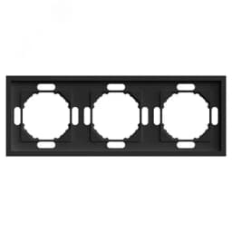 Рамка 3-местная, Эмили,, черный уголь, soft touch STEKKER