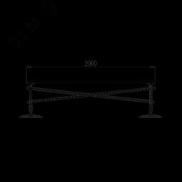 Опорная конструкция для установки оборудования TECHNORAPTOR FOOT 1200х2000 тип 2 HD КМ-профиль