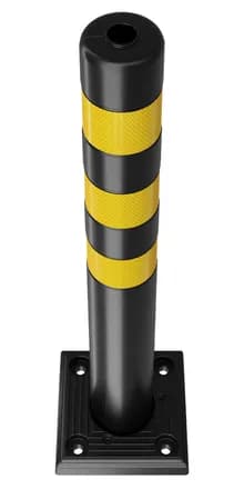 Столбик гибкий ЧЕРНЫЙ с квадратным основанием 750 мм