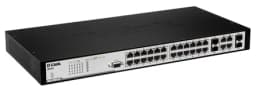 Управляемый коммутатор с 24 портами 10/100Base-TX, 2 портами 100/1000Base-X SFP и 2 комбо-портами 100/1000Base-T/SFP DES-3200-28/C1A D-Link