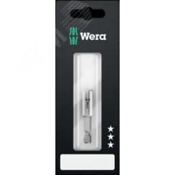 Битодержатель 899/4/1 75 SB с втулкой из нерж. стали стопором и магнитом хвостовик 1/4 E 6.3 для бит 1/4 С 6.3 75 мм с держателем-еврослот