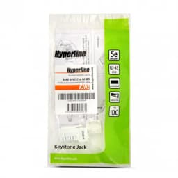 Вставка Keystone Jack RJ-45(8P8C) Hyperline KJNE-8P8C-C5e-90-WH