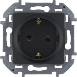 Розетка 1-м СП Inspiria 16А IP20 250В 2P+E защ. шторки немецк. стандарт механизм антрацит Leg 673733