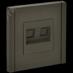 FORTE&PIANO Розетка двойная RJ11+RJ45 кат.5E FP335 серый IEK