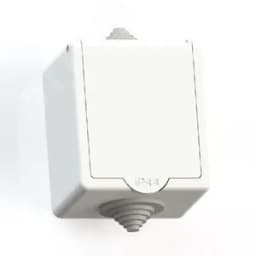 IP44 Розетка брызгозащищенная открытой установки с заземляющим контактом одноместная(16А) РА16-660, белая