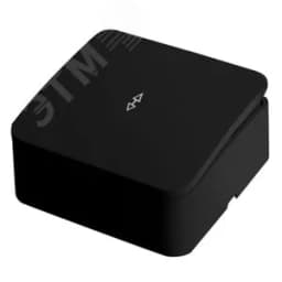 Переключатель одноклавишный 250В 10А серия София черный матовый STEKKER FERON