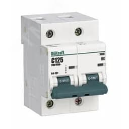 Выключатель автоматический 2р 125А характеристика D ВА-201 10кА